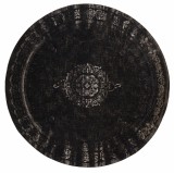 ROUND RUG DARK GREY PERSIAN